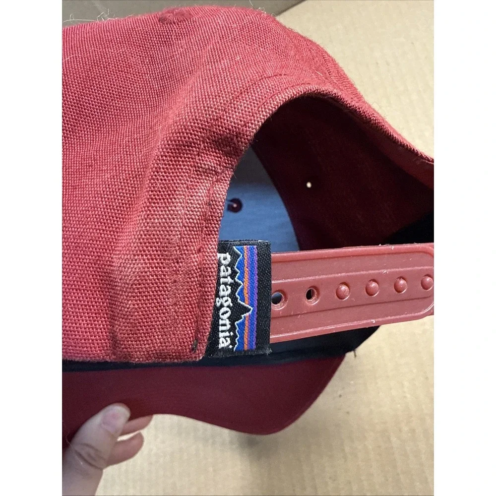Patagonia Hat Cap Snapback Adult Red With Diamond Shape Logo, Built To Last